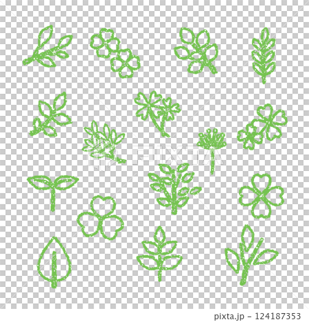 Green Natural Icon Hand-drawn Style 124187353