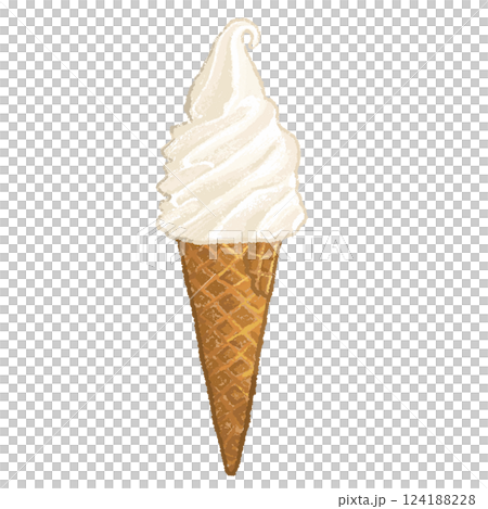 Hand drawn illustration of soft cream 124188228