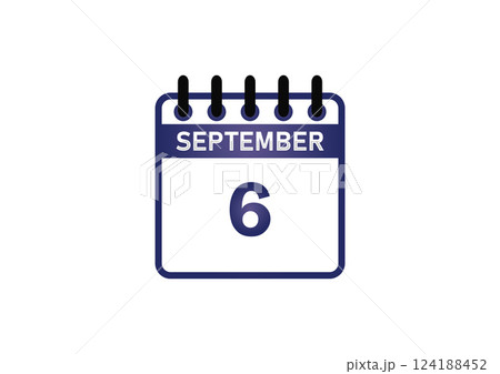 September 6 Calendar Icon 124188452
