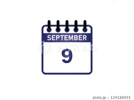 September 9 Calendar Icon 124188455