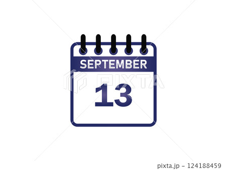 September 13 Calendar Icon 124188459