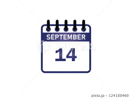September 14 Calendar Icon September 14 Calendar Icon 124188460
