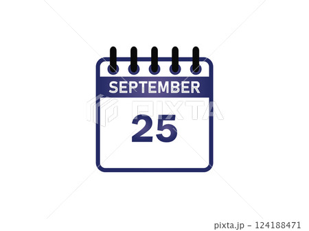 September 25 Calendar Date 124188471