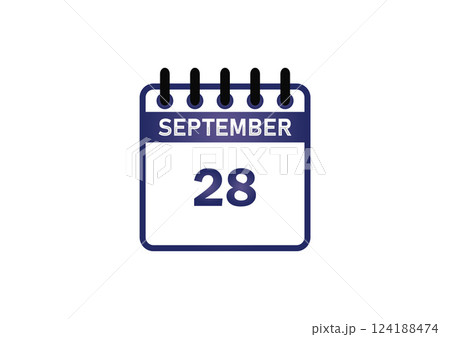 September 28 Calendar Date 124188474