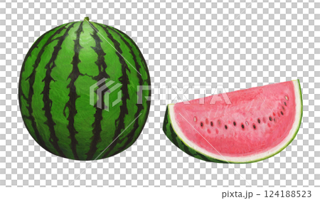 西瓜插圖 124188523