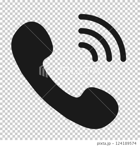 Simple telephone receiver icon illustration 124189574