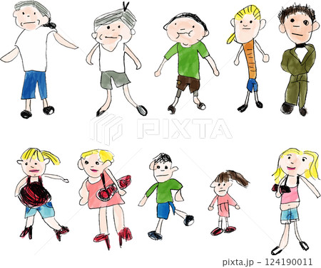 子供が描いた人物カット 124190011