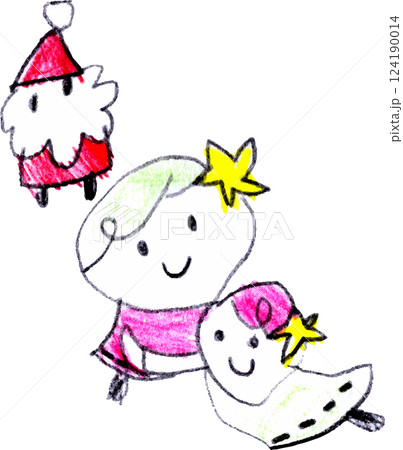 子供が描いたクリスマスの絵 子供が描いたクリスマスの絵 124190014