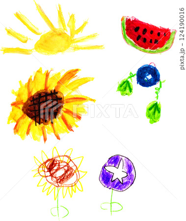 子供が描いた夏のイラスト 子供が描いた夏のイラスト 124190016