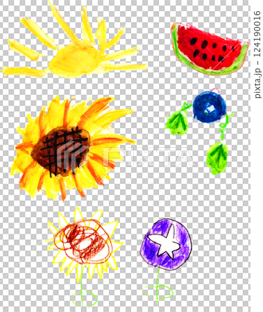 子供が描いた夏のイラスト 子供が描いた夏のイラスト 124190016