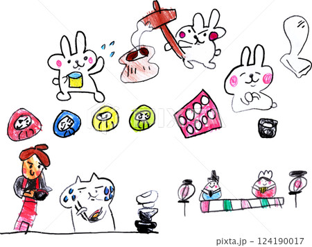子供が描いた日本行事の絵 子供が描いた日本行事の絵 124190017
