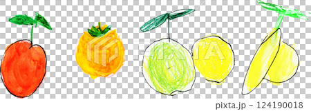 子供の描いた柑橘系果実 124190018