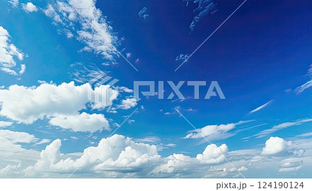 《AI画像》夏の青空と白い雲 《AI画像》夏の青空と白い雲 124190124
