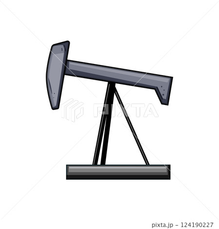 exploration oil rig cartoon vector illustration 124190227