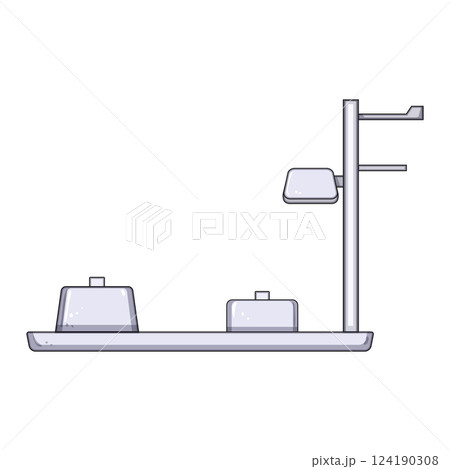 wireless multi device charging station cartoon vector illustration wireless multi device charging station cartoon vector illustration 124190308
