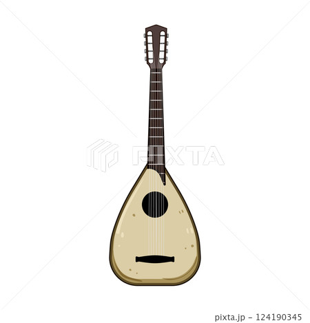 body mandolin cartoon vector illustration 124190345