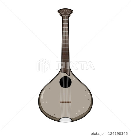 neck mandolin cartoon vector illustration 124190346