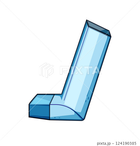 asthma inhaler portable cartoon vector illustration 124190385