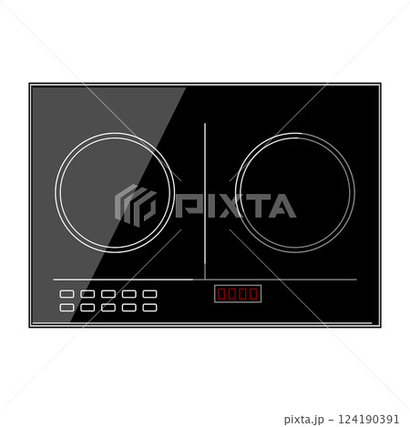 tumbler induction cooktop cartoon vector illustration 124190391
