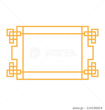 cultural chinese frame border cartoon vector illustration 124190854