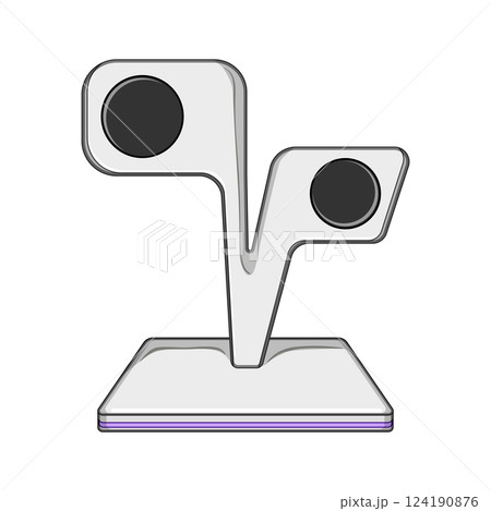 compact charging stand wireless cartoon vector illustration 124190876