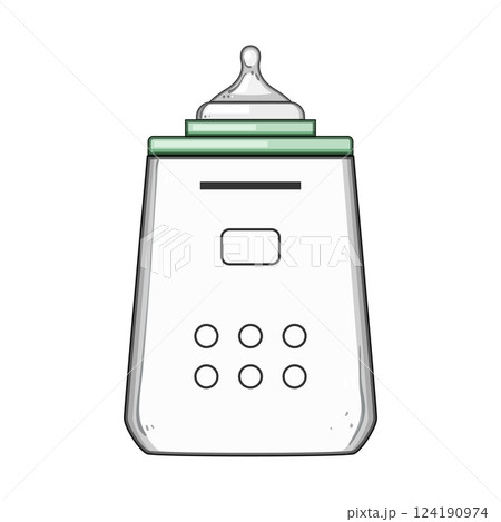 fast bottle warmer cartoon vector illustration 124190974