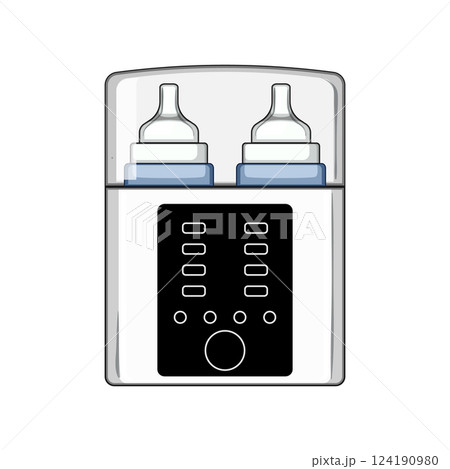 baby bottle warmer cartoon vector illustration baby bottle warmer cartoon vector illustration 124190980