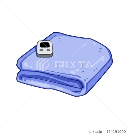 warmth blanket heated cartoon vector illustration 124191000