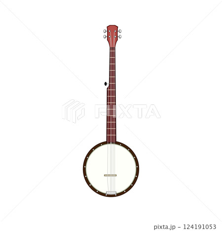 headstock banjo cartoon vector illustration 124191053