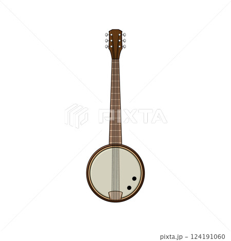 plucking banjo cartoon vector illustration 124191060