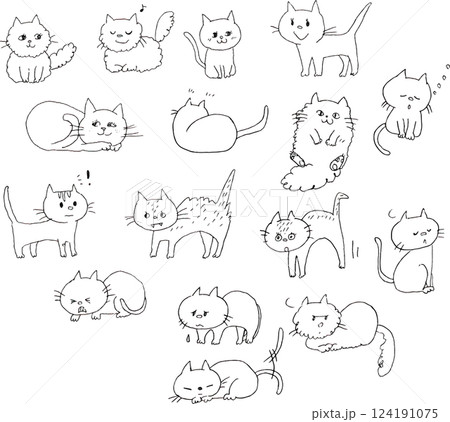 ネコの気持ち色々な表情 ネコの気持ち色々な表情 124191075