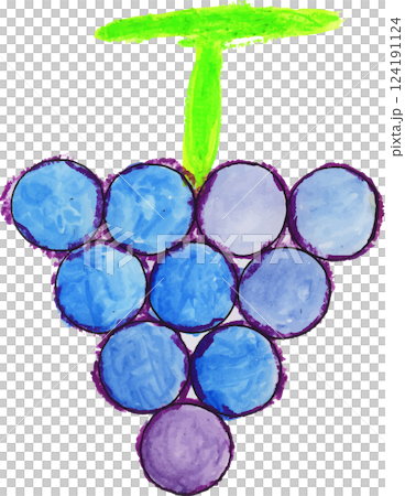 子供が描いた可愛いブドウのイラスト 絵の具画 子供が描いた可愛いブドウのイラスト 絵の具画 124191124