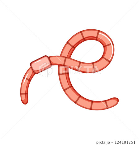 composting worm cartoon vector illustration 124191251