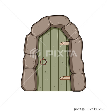 enchanted wooden door fairy tale house cartoon vector illustration enchanted wooden door fairy tale house cartoon vector illustration 124191260