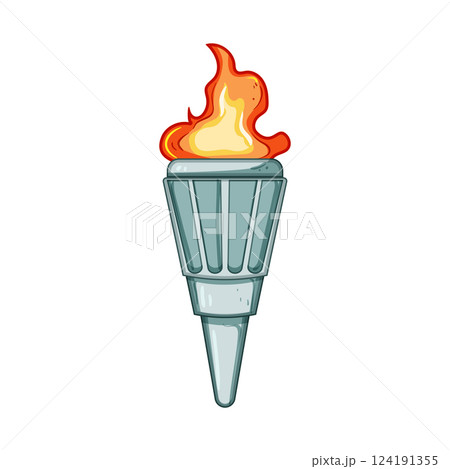 heat torch fire cartoon vector illustration 124191355