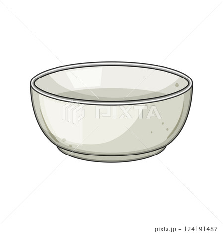 waterproof sauce dipping bowl cartoon vector illustration 124191487