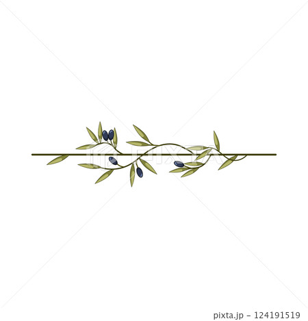 tapas olive border divider cartoon vector illustration 124191519