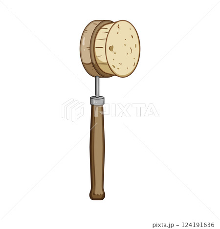 detangle mushroom brush cartoon vector illustration 124191636