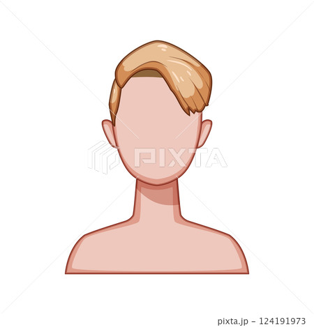 curls hairstyles for men cartoon vector illustration 124191973