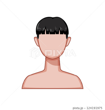 layers hairstyles for men cartoon vector illustration 124191975