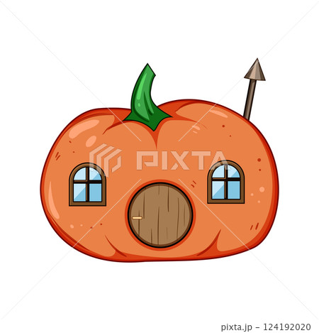 woodland gnome house cartoon vector illustration 124192020