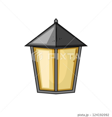 solar exterior lamp cartoon vector illustration 124192092