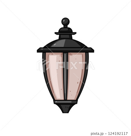 lighting exterior lamp cartoon vector illustration 124192117