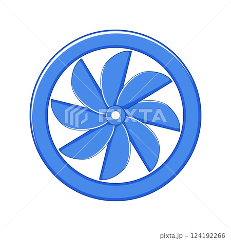 speed cooling fan cartoon vector illustration speed cooling fan cartoon vector illustration 124192266