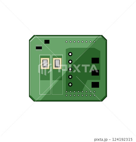 transistor circuit board cartoon vector illustration transistor circuit board cartoon vector illustration 124192315
