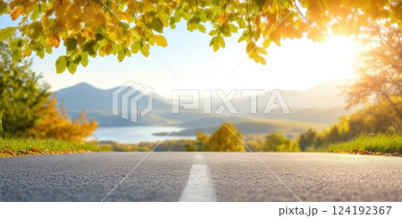 Peaceful Early Morning Drive with Scenic Views Peaceful Early Morning Drive with Scenic Views 124192367