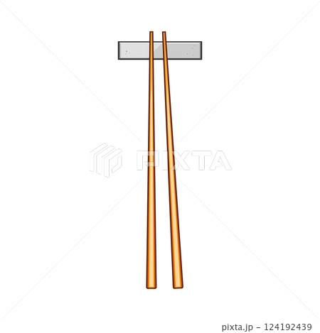 decorative chopstick rest cartoon vector illustration 124192439