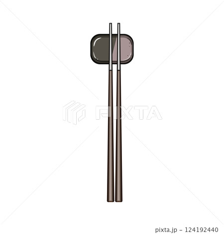 porcelain chopstick rest cartoon vector illustration 124192440