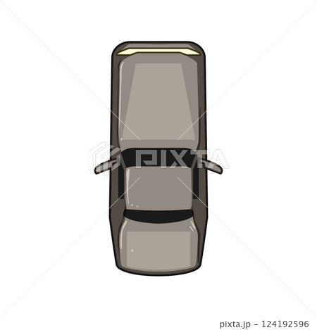 ride car top view cartoon vector illustration 124192596
