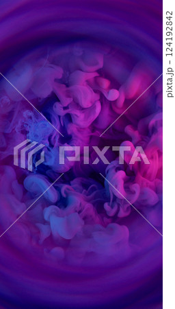 Mix smoke. Colorful watercolor. Violet purple puff stream blend in art splash. Abstract paint fluid blur water background round swirl. Mix smoke. Colorful watercolor. Violet purple puff stream blend in art splash. Abstract paint fluid blur water background round swirl. 124192842